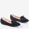Black loafers with Petronella bow - Footwear