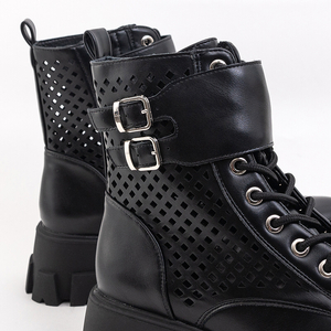 Black openwork boots Whin - Footwear