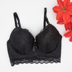 Black padded bra with lace - Underwear