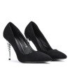 Black pumps with a decorative heel Argenta - Footwear
