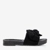 Black slippers with a bow Sabella - Footwear