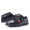 Black sneakers with Gianna embroidery - Footwear 1