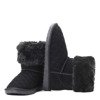 Black snow boots with fur Mani - Footwear