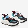 Black sports sneakers with colorful Lingi inserts - Footwear 1