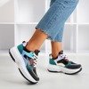 Black sports sneakers with colorful Lingi inserts - Footwear 1