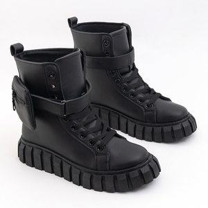 Black women's bagger boots with pocket Namiko - Footwear