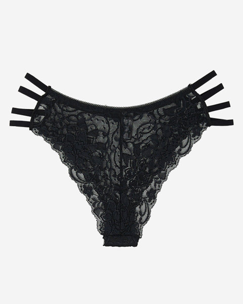 Black women's lace bra briefs- Underwear