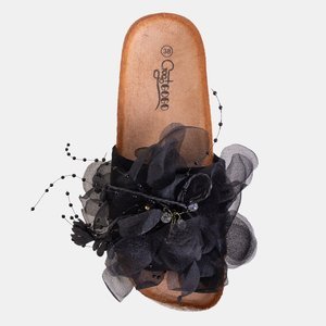 Black women's platform flip-flops Izylda - Footwear