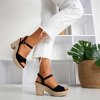 Black women's sandals on the heel Sugar Honey - Footwear 1