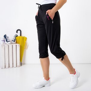 Black women's short pants with pockets PLUS SIZE - Clothing