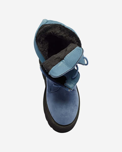 Blue boots on a platform Jeanne - Footwear