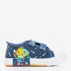 Blue children's sneakers with a Drio print - Footwear