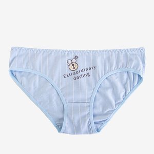 Blue cotton striped panties - Underwear