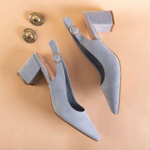 Blue women's sandals on the Siofra post - Footwear