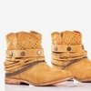 Brown cowboy boots on an indoor wedge Salemi - Footwear 1