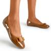 Brown patent leather ballerinas with Marco bow - Footwear