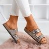 Brown slippers with cubic zirconias Summer Star - Footwear