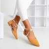Brown women's flat-heeled ballerinas from Vosia - Footwear