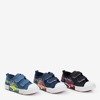 Children's navy blue sneakers with coral ornaments - Footwear