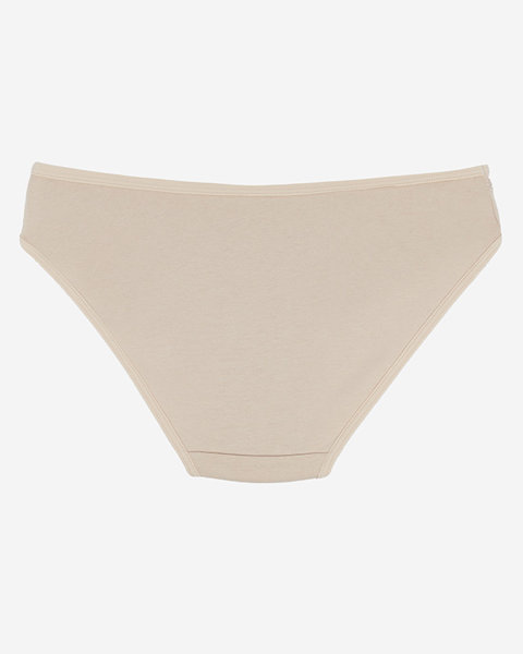 Cotton women's panties of the pant type in beige- Underwear
