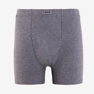 Dark gray men's cotton boxer shorts PLUS SIZE - Underwear