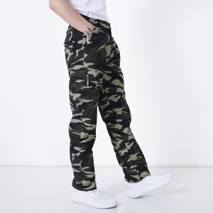 Dark green men's camo pants - Clothing