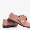 Dark pink flat heeled half shoes with bow Blasea - Footwear