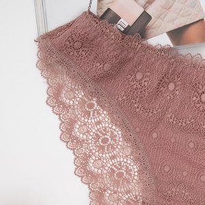 Dark pink lace panties - Underwear