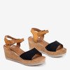 Erios black wedge sandals - Footwear