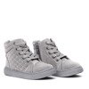 Ferro gray quilted children's sneakers - Shoes