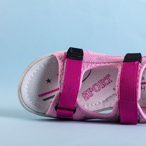 Fuchsia children's sandals with Velcro Bloccia - Shoes