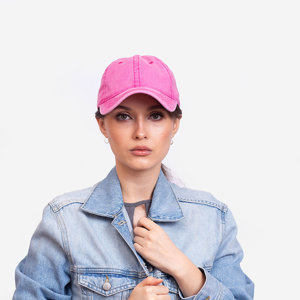 Fuchsia denim women's baseball cap - Accessories