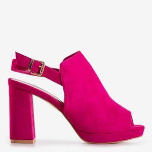 Fuchsia women's high-heeled sandals Wefira - Footwear