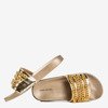Gold flip-flops with Slivien chain - Footwear 1