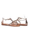 Gold-pink sandals with decorative stones Jazlyn- Footwear 1
