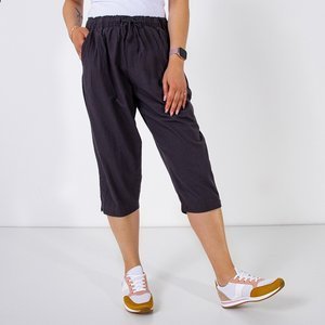 Graphite 3/4 length women's shorts with pockets - Clothing