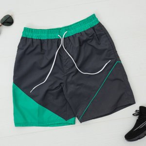 Gray and green men's sports shorts - Clothing
