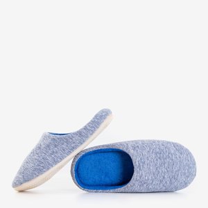 Gray and navy blue women's slippers Minewra - Footwear