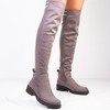 Gray boots with a fabric insert Silene - Footwear