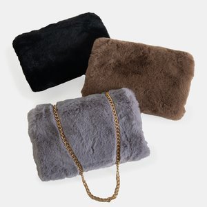 Gray fur shoulder bag - Accessories