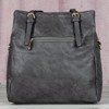 Gray large shoulder bag with a zipper - Handbags