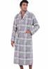 Gray men's checkered bathrobe - Clothing