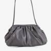 Gray women's handbag with shirring - Accessories