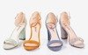 Gray women's sandals on the post Sweet Honey - Footwear 1