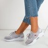 Gray women's sports shoes with shiny inserts Murcia - Footwear 1