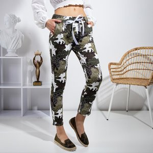 Green women's camo pants - Clothing