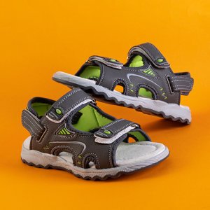 Grey boys' Velcro sandals Ararat - Footwear