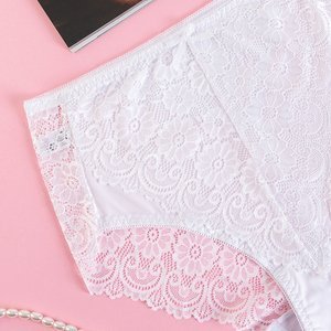 High white lace panties for women - Underwear