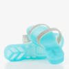 Kazo turquoise slippers with cubic zirconia - Footwear