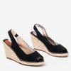 Lacasia women's black wedge sandals - Shoes